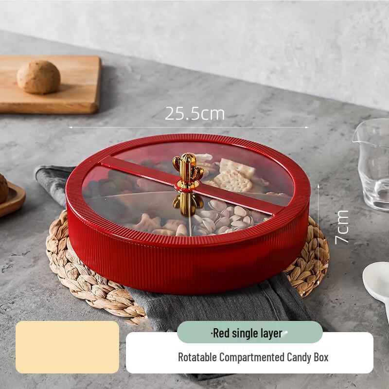 Вращающаяся секционная тарелка для конфет и фруктов Furi