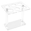 Top Quality 6 Hole Ice Cream Cone Holder Clear Acrylic Waffle Cone Display Stand Roll Sushi Popcorn Rack For Party Kids Birthday