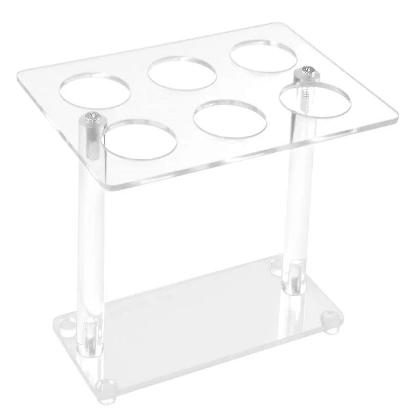 Top Quality 6 Hole Ice Cream Cone Holder Clear Acrylic Waffle Cone Display Stand Roll Sushi Popcorn Rack For Party Kids Birthday