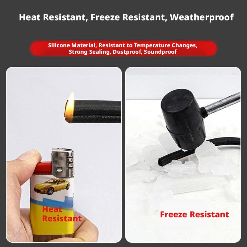 SEAMETAL Three Layer Car Seal Strip Rubber Thicken Car Door B-pillar Hood Trunk Sealing Strips Dustproof Waterproof Weatherstrip