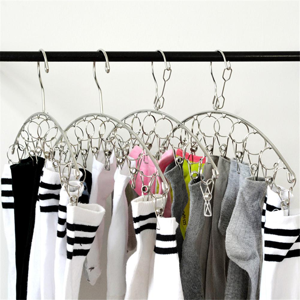 81020 Pegs Easy Hold Bathrooms Cloth Hanger Rack with clips Clothespin Clothes Hangers Socks Bras Towel Underwear drying Clips