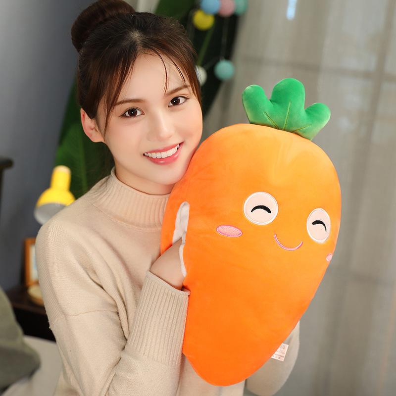 Karottenpuppe Handwärmkissen für Kinderfrüherziehung Plüschtier Sofakissen Geschenk