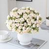 15 Heads Silk Roses Small Tea Bud Artificial Flowers Wedding Festival Room Decor Home Ornamental Flowerpot Photography Props Diy