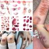 4 Sheets Halloween Wound Bruising Temporary Tattoos Cosplay Waterproof Arm Ankle Scar Tattoo Stickers Lasting Fake Tattoo
