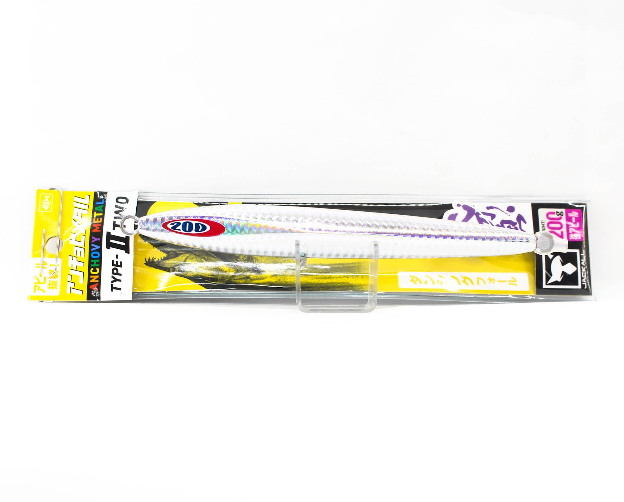 

Jackall Metal Jig Anchovy Type 2 Slow Slide 200 grams Silver (0554)