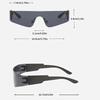 10PCS Cycling Punk One Piece Sunglasses Women Goggle Mirrored Y2K Sun Glasses Men 2000'S Wrap Around Eyeglasses Fashion Eyewear