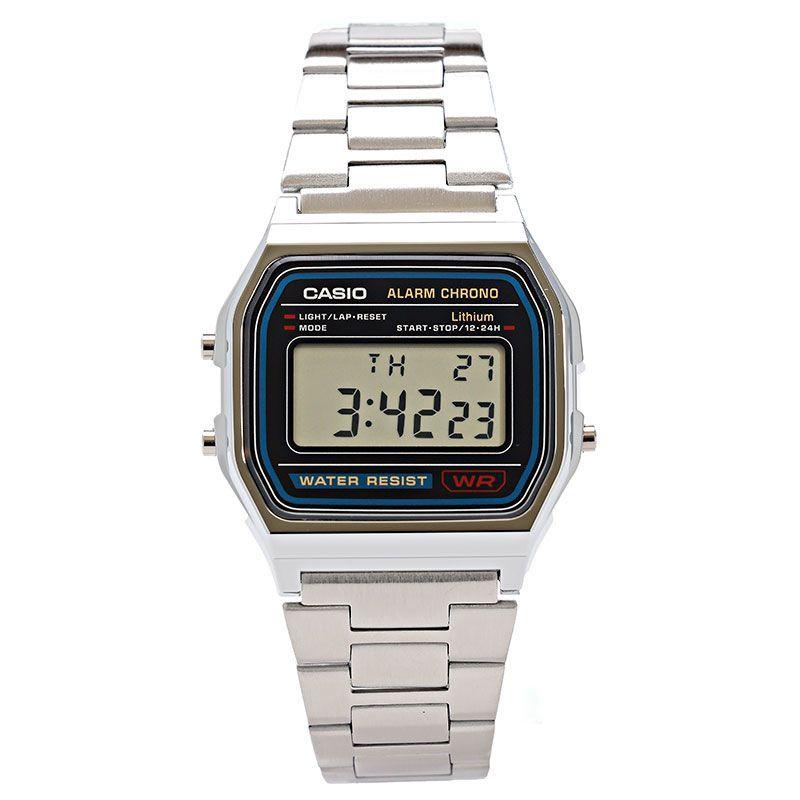Used [New] [1 year warranty] Casio watch men s CASIO STANDARD black silver A158WA-1 CASIO