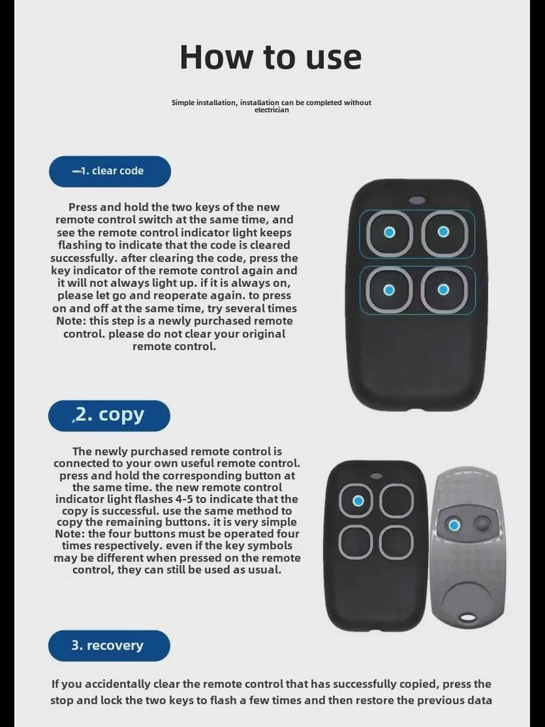 Vícefrekvenční bezdrátové dálkové ovládání pro úpravy automobilů, zabezpečení, přístup a osvětlení