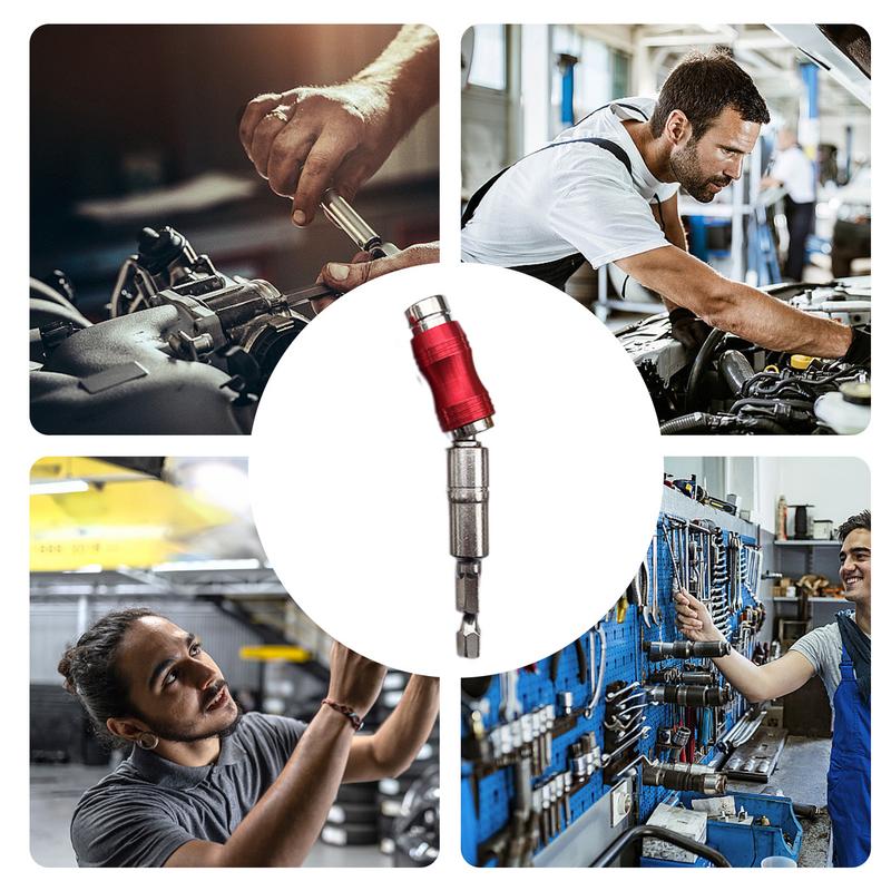 Electric Drill Magnetic Screwdriver Bit Holder Multi-Angle Screwdriver Accessories Portable Reversing Extension Rod 1/4in