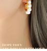 Elegant U-Shaped Ear Cuffs: Versatile Titanium Steel Earrings with Gold Plating and Faux Pearls
