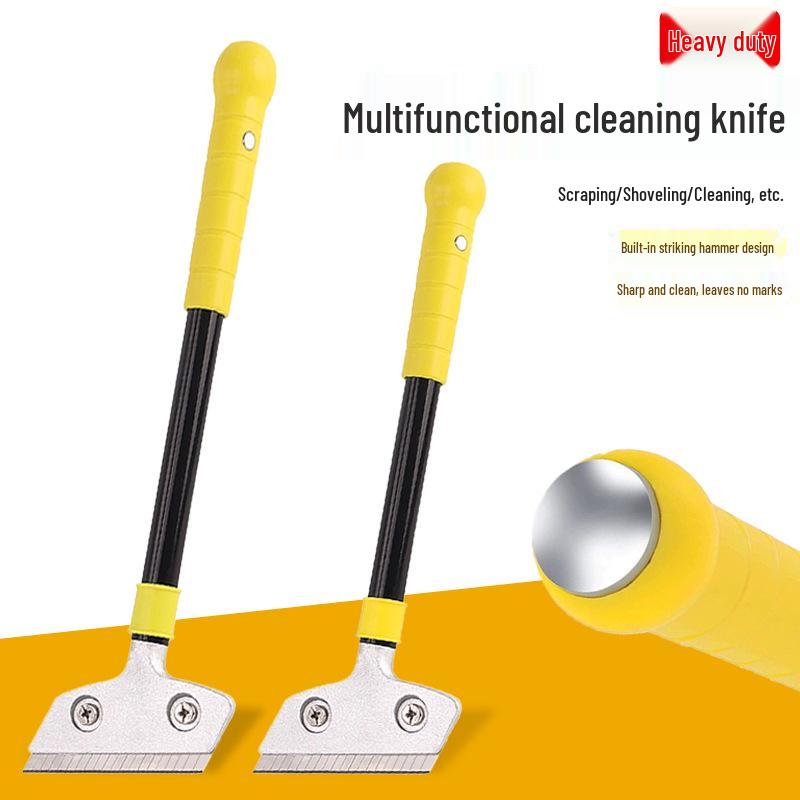 Multi-Functional Long Handle Scraper: Glass, Tile, and Glue Remover Cleaning Tool