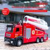 1/32 Spray Caminhão de Bombeiros Brinquedo Liga de Metal Diecast Modelo Elétrico Spray de Água Resgate Veículo de Combate a Incêndio Brinquedo Decoração Presente para Crianças