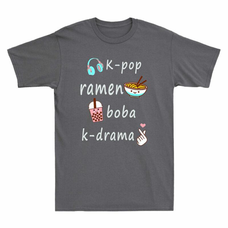 Tea Gift Unisexs Boba RaUnisex TShirt KPop Bubble Lover KDrama Cotton Kawaii Cute