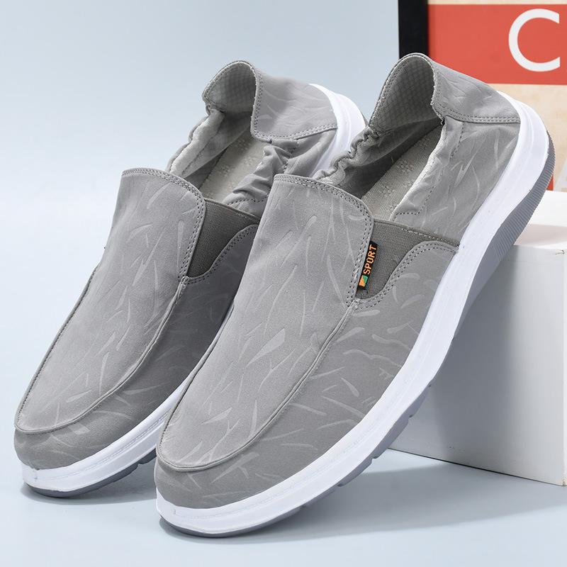 

Легкие кроссовки, мужская мода, повседневная обувь для ходьбы, парусиновая мужская обувь, дышащие мужские мокасины без застежек, повседневная сетчатая обувь Lazy Shoes 39 серый