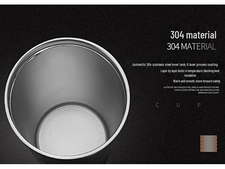 Kreativní izolovaný cestovní hrnek z nerezové oceli s uchem