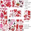 Valentine's Day Window Clings-80 Pieces Static Window Sticker Heart Decal Party Ornaments Supplies 8 Sheets Removable Window Sticker Decals for