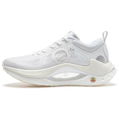 Li Ning Absolute Shadow CRC Trendige Bequeme Rutschfeste Abriebfeste Low-Top Casual Laufschuhe Herren Sneaker Standard-Weiß AZGT017-8