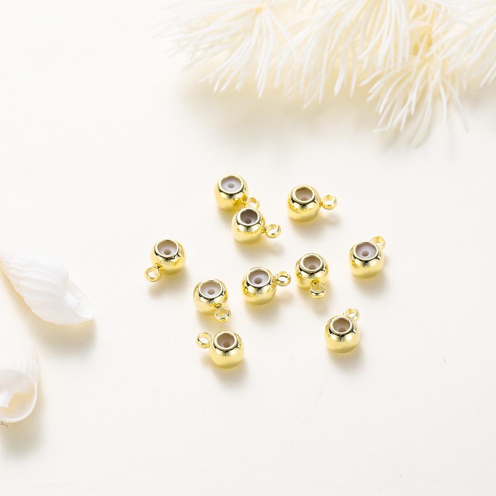 

Позолоченные 14 карат силиконовые регулируемые бусины-разделители для изготовления украшений своими руками 10 pcs (3mm/1mm hole)