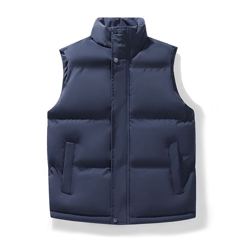 

Medm Beprp Lightweight down Cotton Vest for Teenagers, Boys Warm Sports Vest, Pure Black Sleeveless 908A Dark Blue 2XL(Recommend 65-75kg)