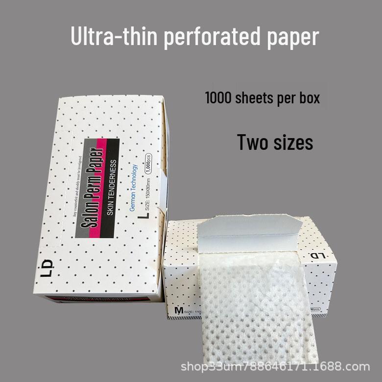 Ultra-Thin Reusable Perm Paper with Holes - Strong Absorbent Cotton for Hairdressing and Curling