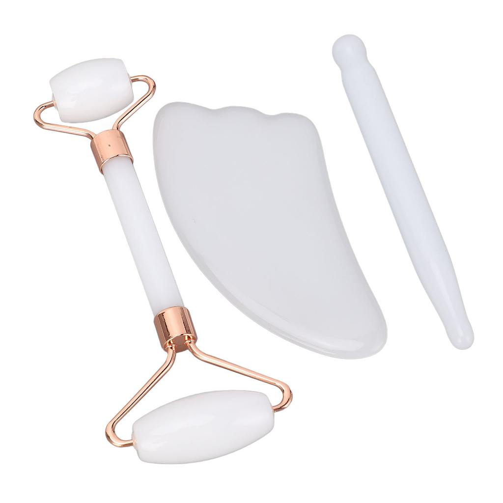 Jadestone Roller Massage Gua Sha Set Manual Double Heads Jadestone Roller Massage Scraping Set