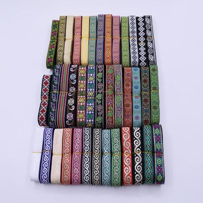 Kırmızı Jakarlı Dantel İşleme Kurdele - Sahne Kostümü Aksesuarları için 2CM