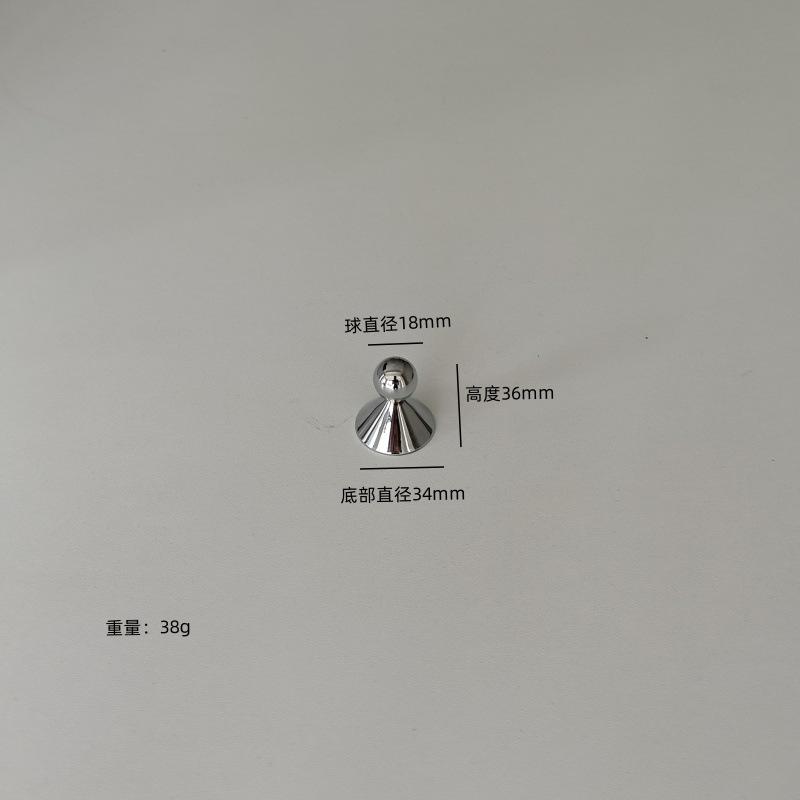 

Французский стиль, Цинковый сплав, Ручка для дверцы шкафа, Современная простота, Хромированная, Глянцевое серебро, Ручка для ящика, Одно отверстие, Цельная ручка для шкафа