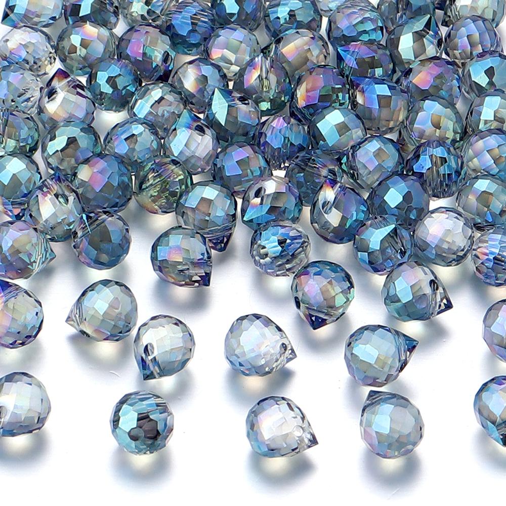 50pcs Strawberry Crystal Beads Colorful Faceted Glass Loose Spacer Beads For Jewelry Making DIY Necklace Bracelets Accessories
