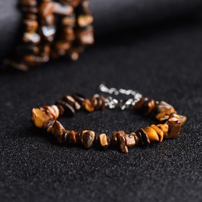 Natural Crystal Bracelet, Adjustable Original Stone and Gravel Bracelet, Irregular Gravel Bracelet, Fresh Style, Fashionable Casual Bracelet, Jewelry