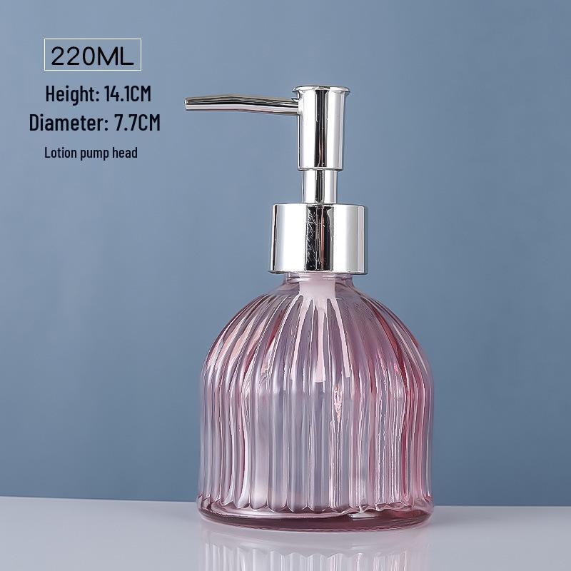 Stylish Glass Refill Bottle for Hand Sanitizer, Lotion, Shampoo, Shower Gel - Press-Type for Home Bathroom