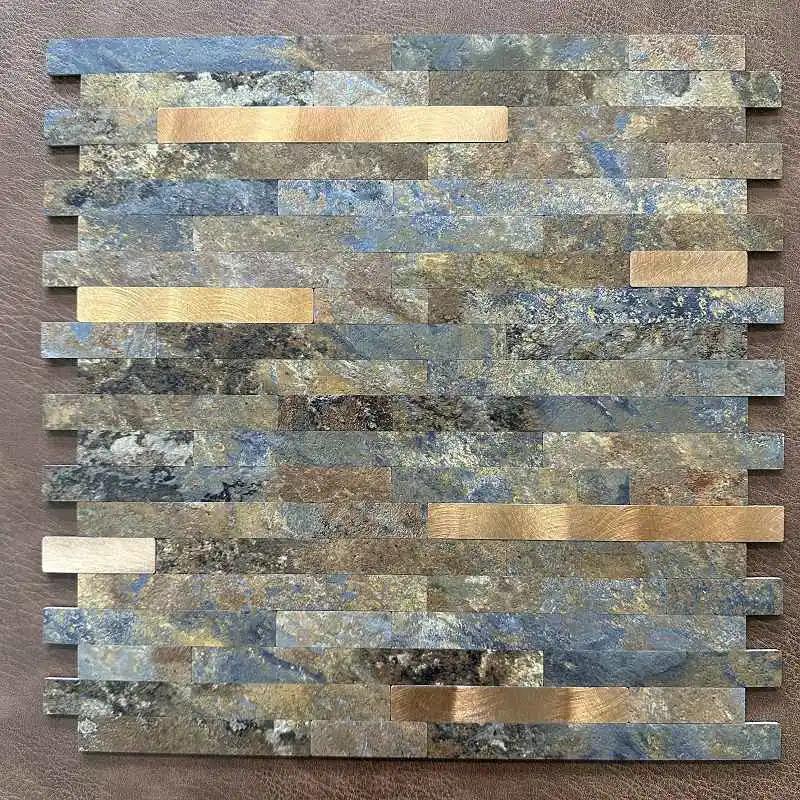 

4pcs/lot Mosaic Wall Tile Peel And Stick Self Adhesive Waterproof Aluminum composite rectangle Kitchen Bath Tile Backsplash 118 4pcs 30x30cm