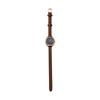 Authorized Dealer MATOW Watch with Leather Strap Indigo Round Rose Gold AKI Akilea [MATOW] Solar-Powered Women's (mw001011brwss) [Shiki Charcoal]