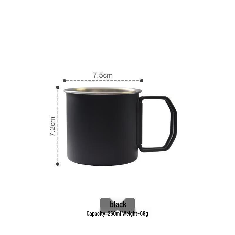 Minna Portable Stainless Steel Folding Camping Cup (2-Pack)