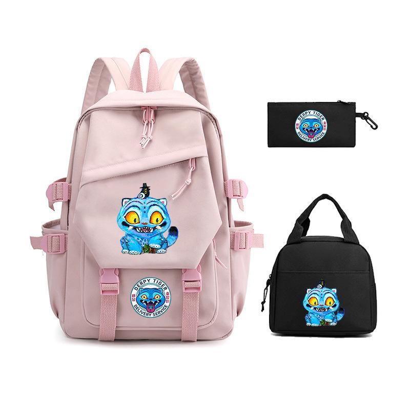 Demon Hunter Girl Group has the same peripheral cartoon printing children's backpack lightweight primary and secondary school schoolbag