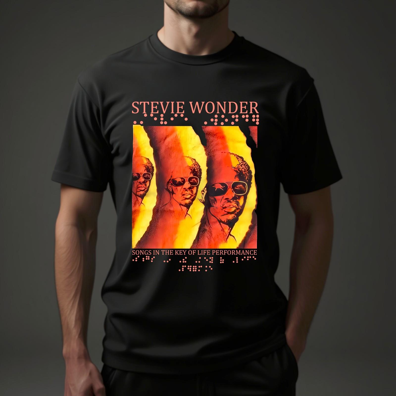 Stevie Wonder Songs In The Key Of Life Performance World Tour Gift Tee T-Shirt XL