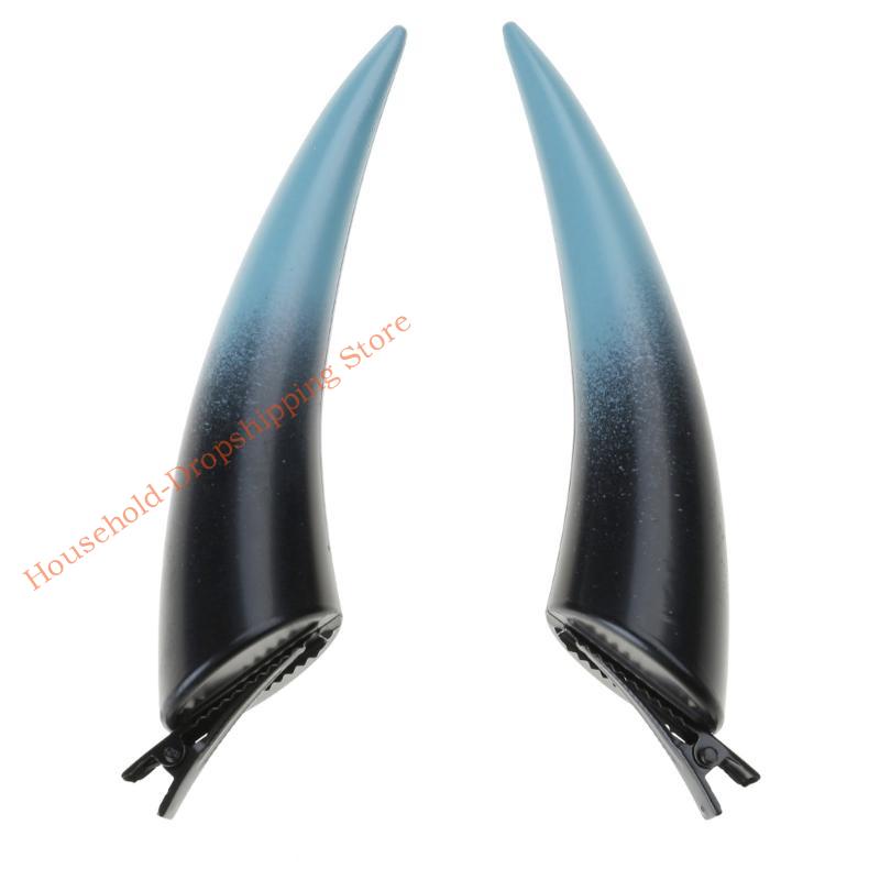 85AD Unique Halloweens Hairpin 3D Devil Horn Ear Hair Clip Comfortable Headwears