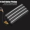 Hot Rail 2-Dual Blade Electric Guitar High Output Track Type Four Coil Humbucker Pickup (Black)