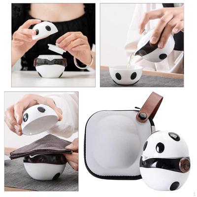 Ceramic Tea Set Travel Portable Teapot Infuser for Loose Indoor