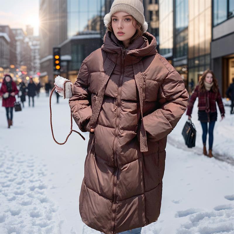 

Куртка средней длины из хлопка-пуховика, женские модели, осенне-зимнее модное пальто в стиле темперамент XXL хаки