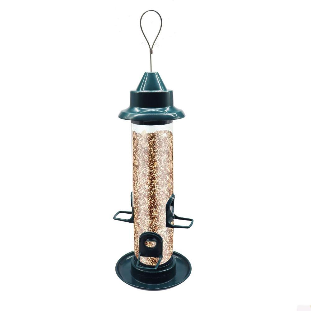 Plastic Bird Feeder Automatic Bird Feeding Bowl Bird Hanging Food Dispenser  Outdoor