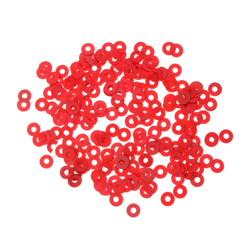 100Pcs 3Mm Red Motherboard Screw Insulating Fiber Washers  Sale