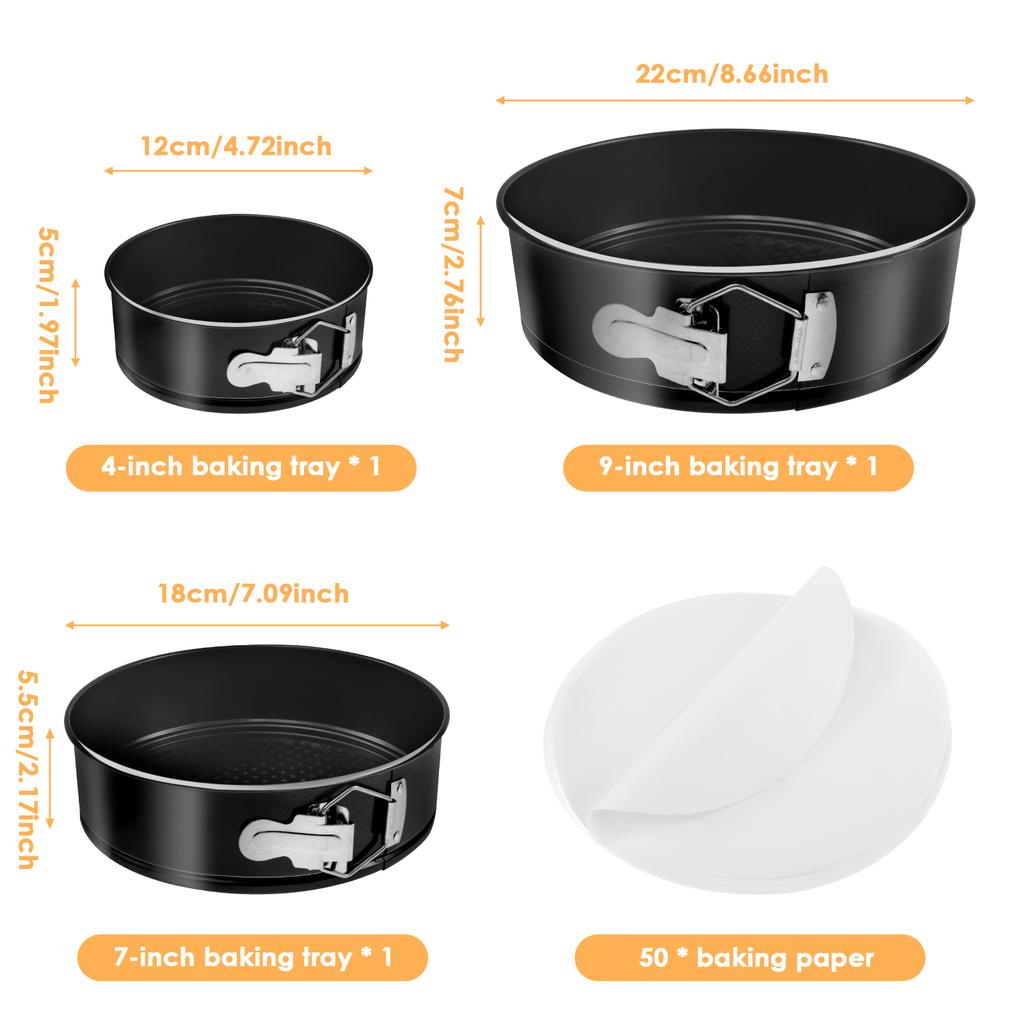 Cake Baking Tray Baking Tray Metal Square/Rectangular/Circular Cheesecake Baking Tray with Detachable Base Kitchen Baking Tray