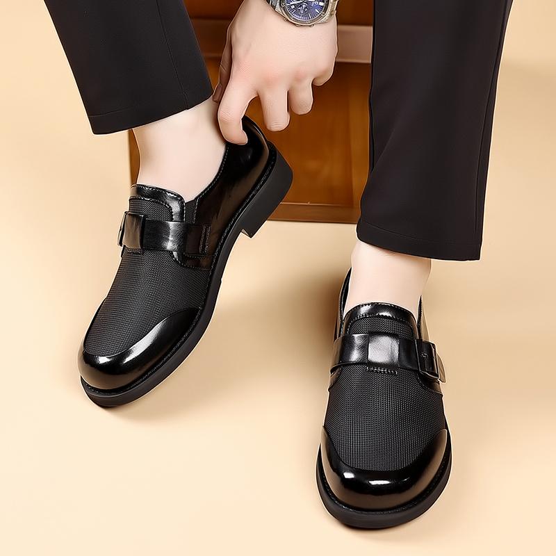 Fashion New Casual Men's Leather Shoes Retro and British Styles Work and Office Outdoor Trendy High-quality Shoes Black Brown Versatile