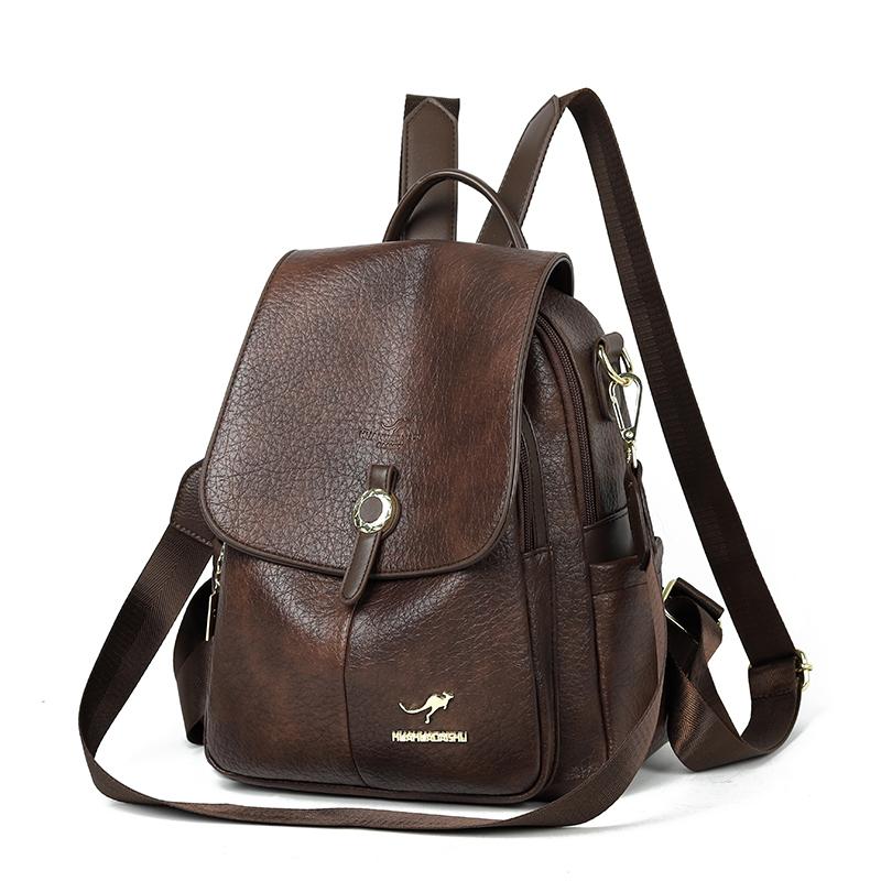 Large Capacity PU Backpack Multi-function Shoulder Bag