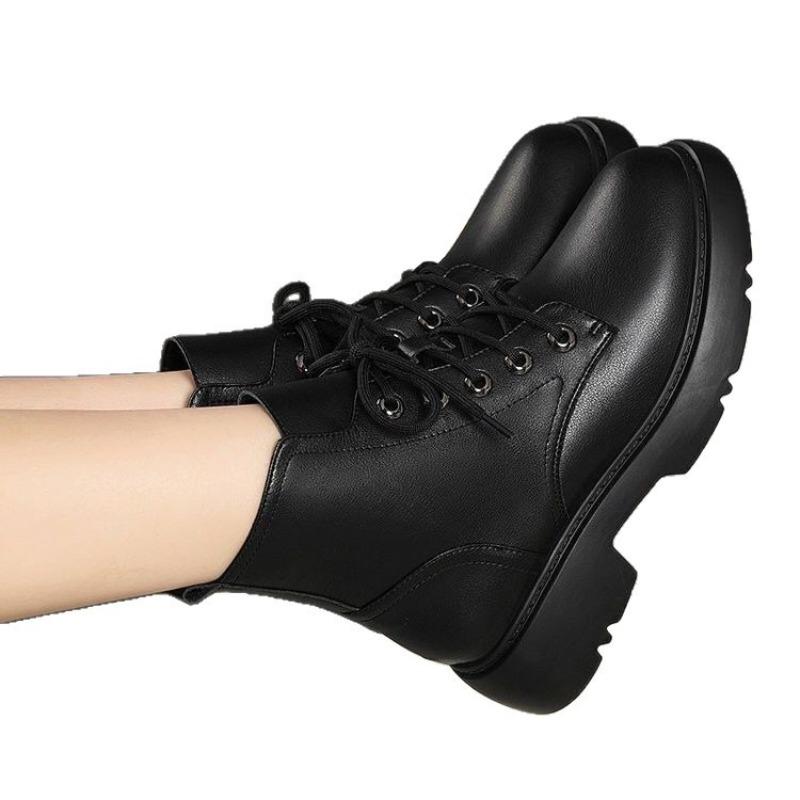 Neue flache Baumwollschuhe mit weicher Sohle für Herbst und Winter, dicksohlig, rutschfest, vielseitige Fleece-Stiefeletten