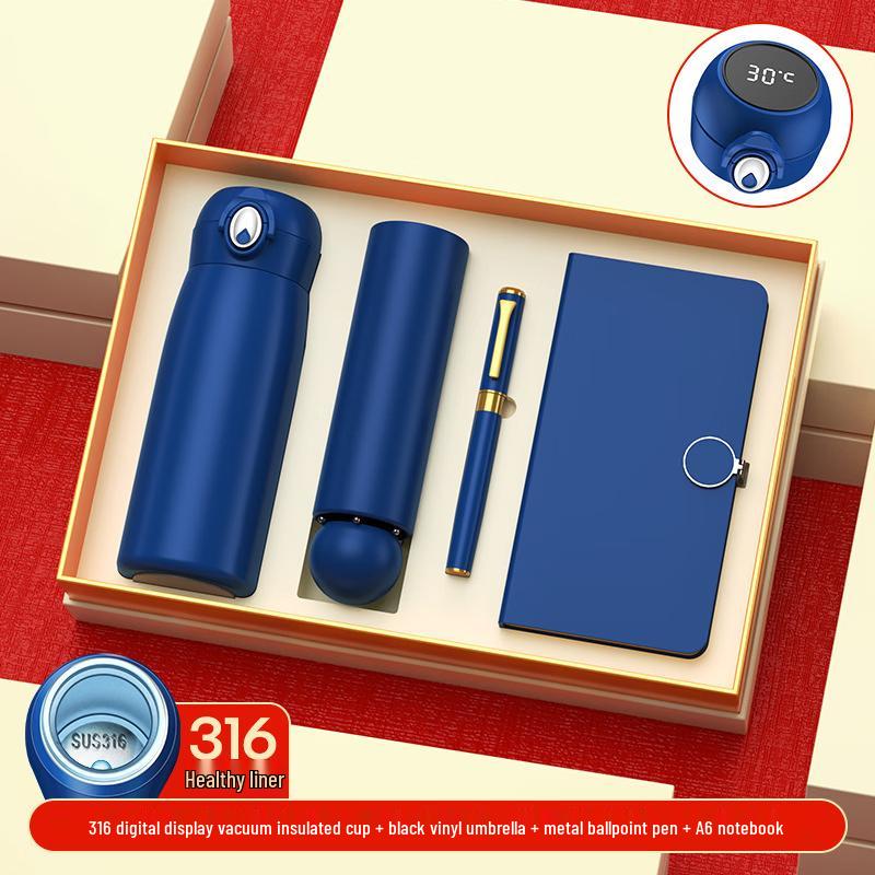 

Sapphire Blue Business Gift Set with Tumbler