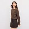 Qiu Shui Yi Ren Women's Crew Neck Long-Sleeve Knit Sweater