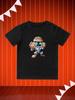 Round Neck Printed Pattern Pullover Short Sleeve Kids Tops Real Steel Robot