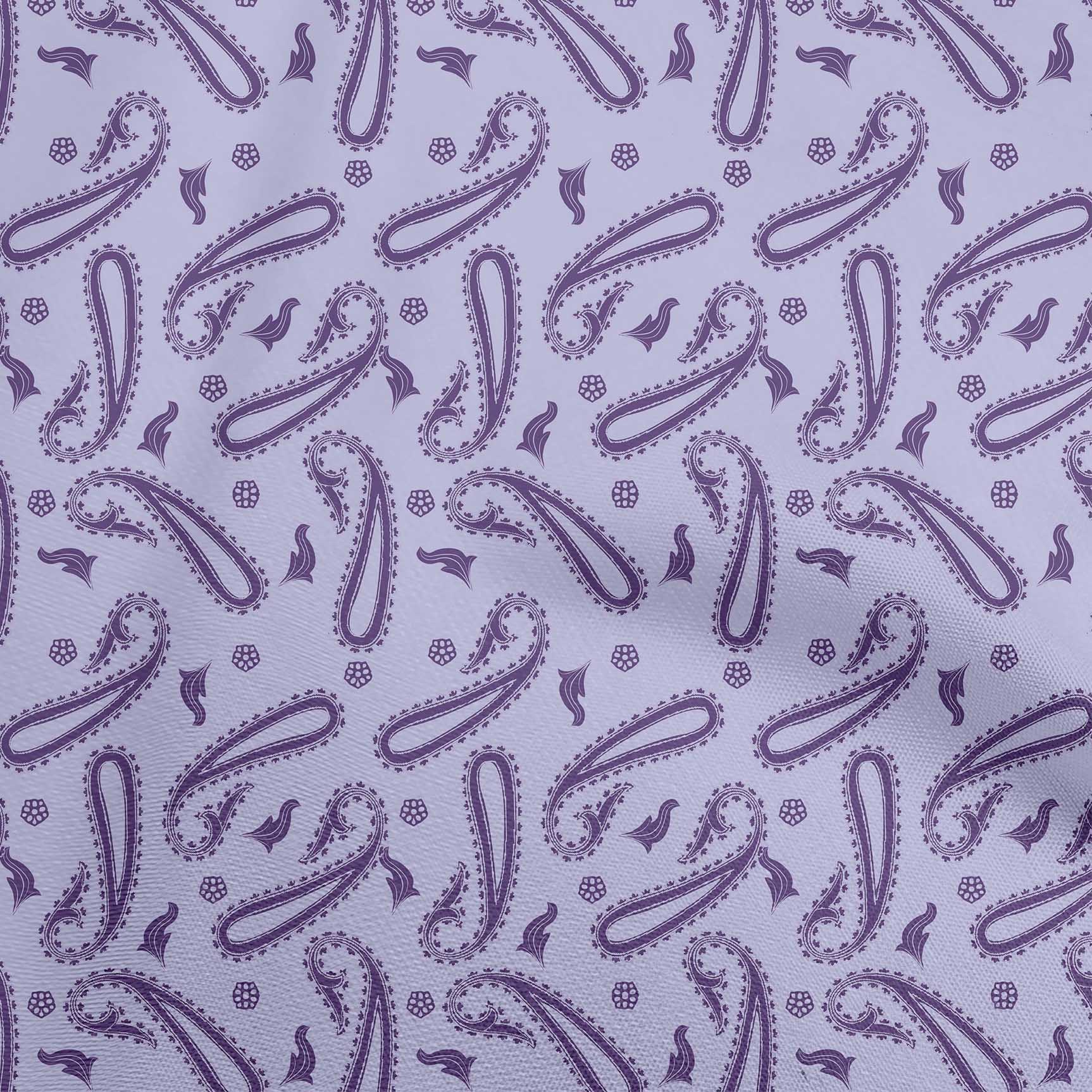 

OneOone Cotton Flex Світло-коричнева тканина Азіатська сучасна реміснича тканина Пейслі Декоративна тканина з принтом у дворі 40 дюймів 42 Inch Wide - Viscose Chiffon фіолетовий