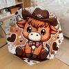 1 Stück Cowboy, Kalbsmuster Kleiner Reise-Automatik-Faltregenschirm, Kompakter Winddichter Regenschirm, Automatisches Öffnen/Schließen, Geschenk-091561